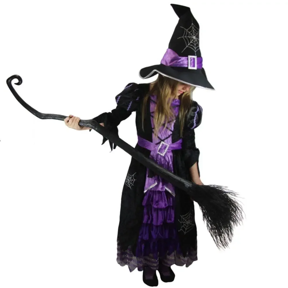 Spooktacular Purple Witch Dress with Broom S